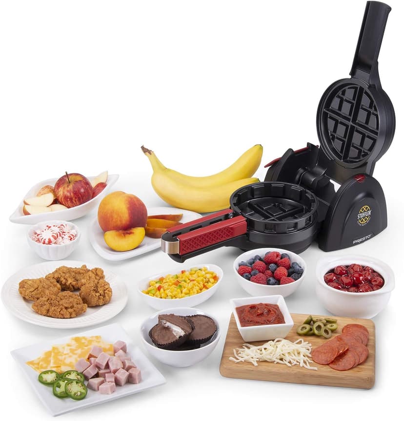 Presto 03512 Stuffler Stuffed Waffle Maker, Belgian, Large, Black