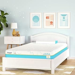 MLILY 7 Inch Twin Mattress for Kids, Memory Foam Bunk Bed Mattress, Made in The USA of US Foam and Global Materials, CertiPUR-US Certified, Medium Firm Trundle, Blue