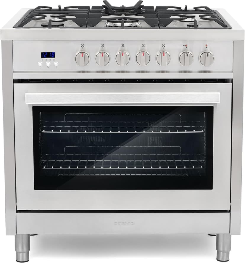 COSMO F965 36 in. Stellar Collection 3.8 cu. ft. Dual Fuel Range, 5 Sealed Burners, 8 Function Convection Oven in Stainless Steel