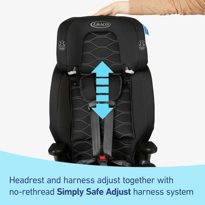 Graco Nautilus 2.0 LX 3-in-1 Forward Facing Car Seat, High Back Booster, Backless Booster Car Seat Featuring InRight & Latch, Hex