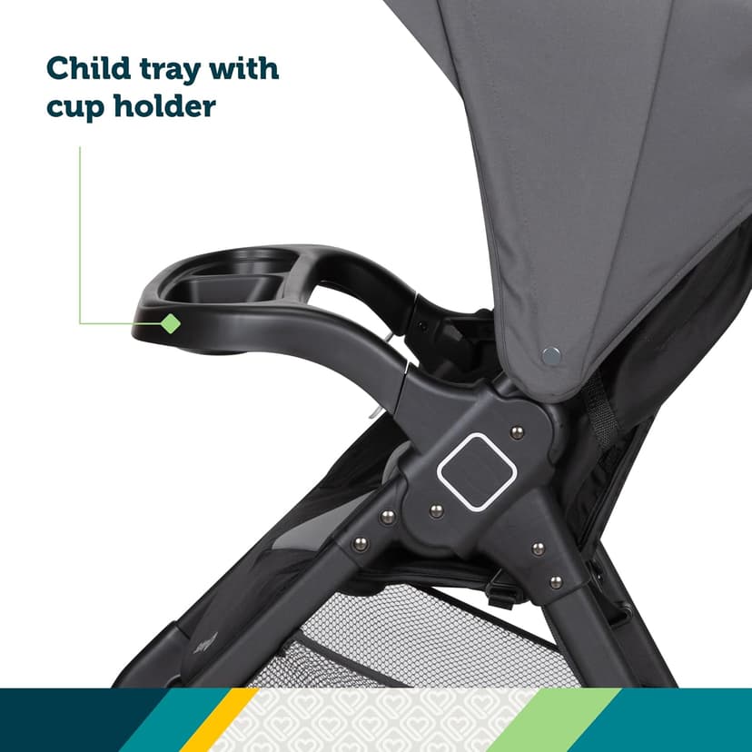 Safety 1st Smooth Ride Travel System Stroller and Car Seat OnBoard™ FLX - Efficient Infant Car Seat Stroller and Infant Car Seat and Stroller Combo, Monument