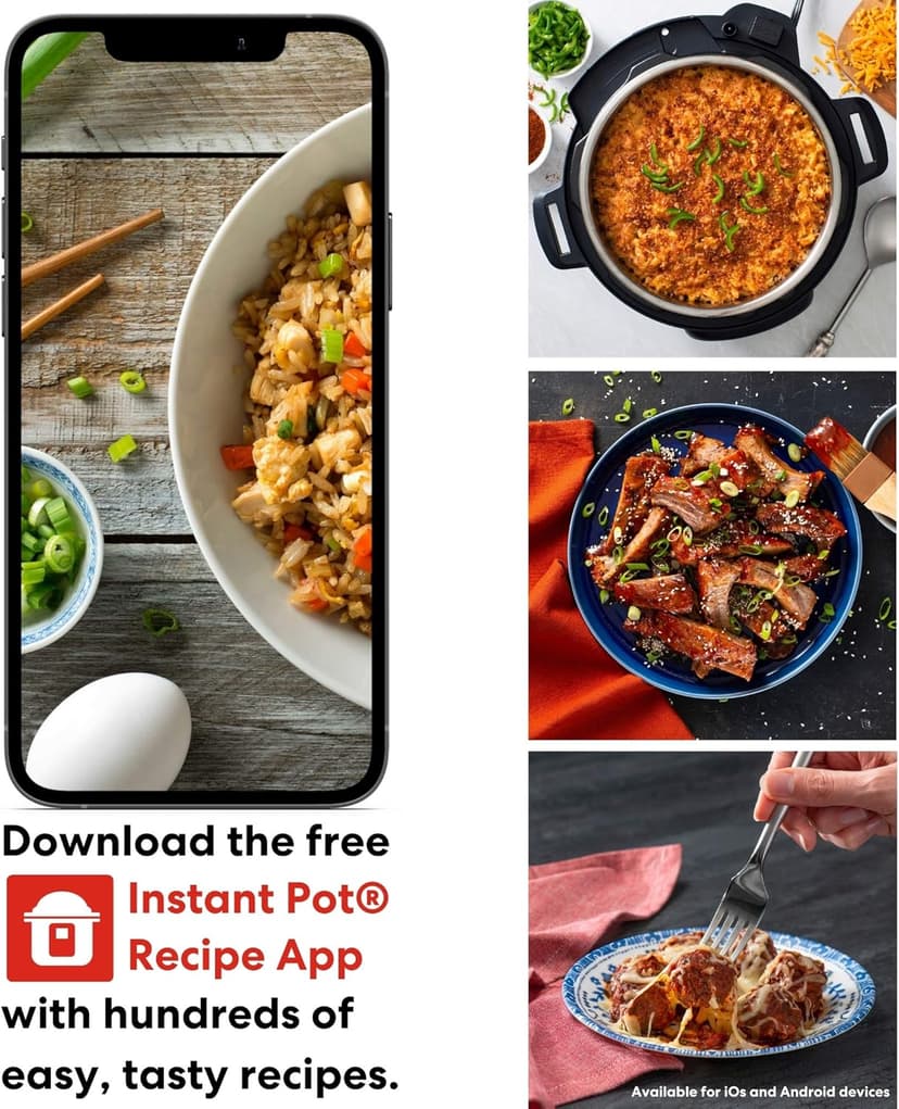 Instant Pot Pro (8 QT) 10-in-1 Pressure Cooker, Slow Cooker, Rice/Grain Cooker, Steamer, Sauté, Sous Vide, Yogurt Maker, Sterilizer, and Warmer, Includes App With Over 800 Recipes, Black
