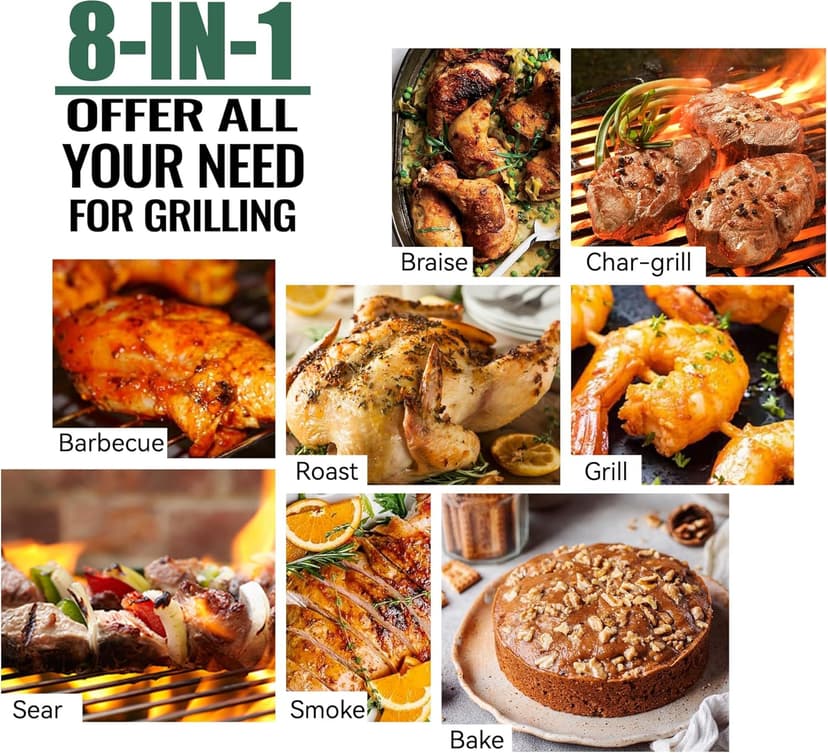 Z GRILLS Wood Pellet Grill Smoker with PID 2.1 Controller, 704 Cooking Area, Meat Probes, Rain Cover for Outdoor BBQ, 7002C