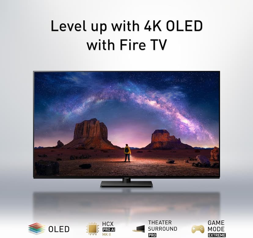 Panasonic Z85 Series (2024 Model) 55-inch OLED 4K Ultra HD Smart Fire TV, Dolby Vision IQ, HDR10+ Adaptive, 120Hz Refresh Rate - 55Z85AP