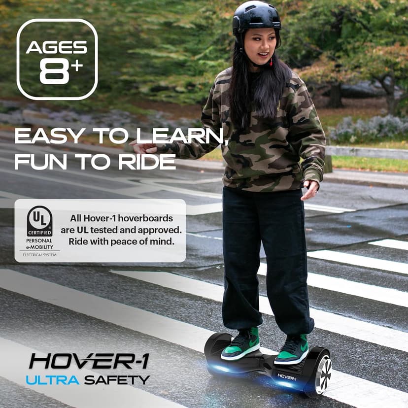 Hover-1 Ultra Electric Hoverboard - 9MPH Top Speed, 9 Mile Range, 400W Motor, Long Lasting Li-Ion Battery, Rider Modes: Beginner to Expert, 5HR Full Charge Self Balancing Scooter