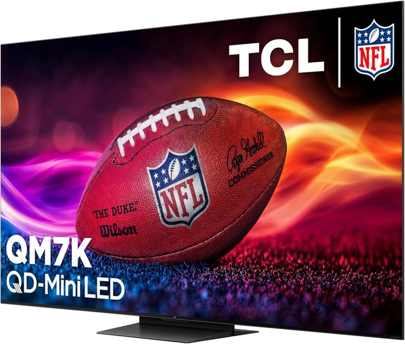 TCL 75-Inch QM7K QLED 4K Smart QD-Mini LED TV with Google TV (75QM7K, 2025 Model) Dolby Vision IQ, Dolby Atmos, HDR, Game Accelerator up to 288Hz, Voice Remote, Works with Alexa, Streaming Television