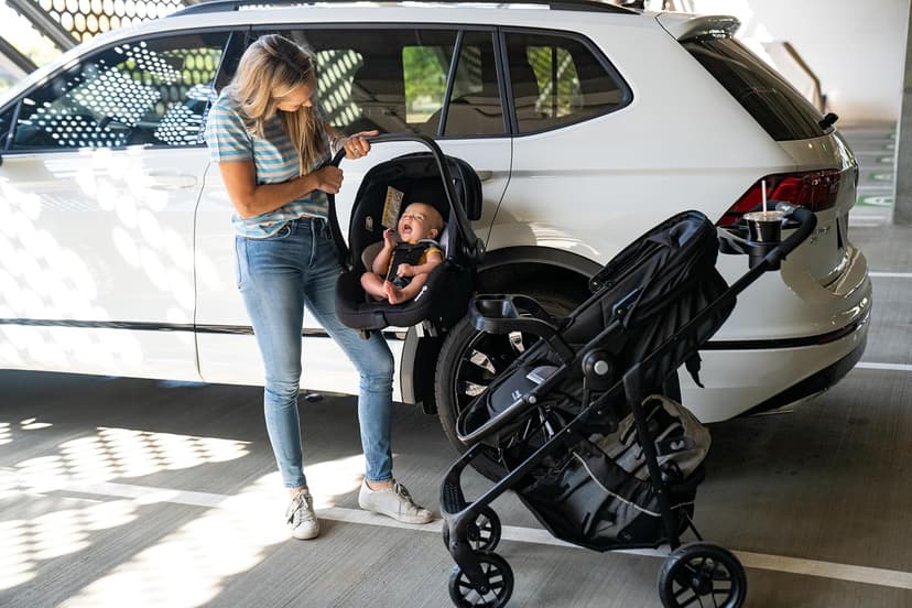 Safety 1st Grow and Go Flex 8-in-1 Car Seat Stroller Combo, Baby Stroller Travel Systems for Infants 4-30 lbs, Stroller and Carseat Combo Set, Foundry