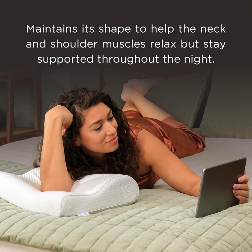 Tempur-Pedic TEMPUR-Ergo Neck Pillow, Large Profile, White