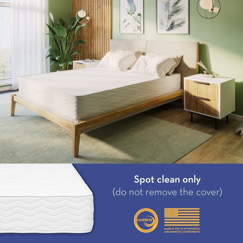 Queen 10.5-Inch GOTS-Certified Organic Latex Hybrid Quilted Mattress - Medium Firm Mattress in a Box with Soft & Organic Cotton Breathable Cover