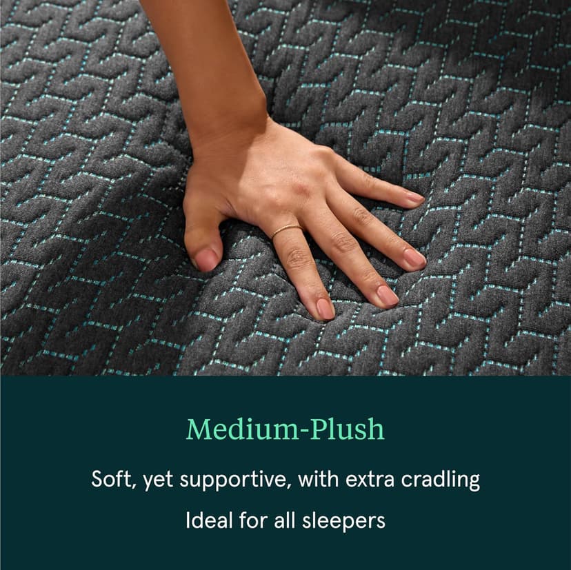 Tuft & Needle Mint Hybrid Medium Plush Cal King Size Mattress in a Box, Cooling Adaptive Foam, Individually-Wrapped Coils, 100 Night Trial, Fiberglass Free, CertiPUR-US, 10-Year Limited Warranty