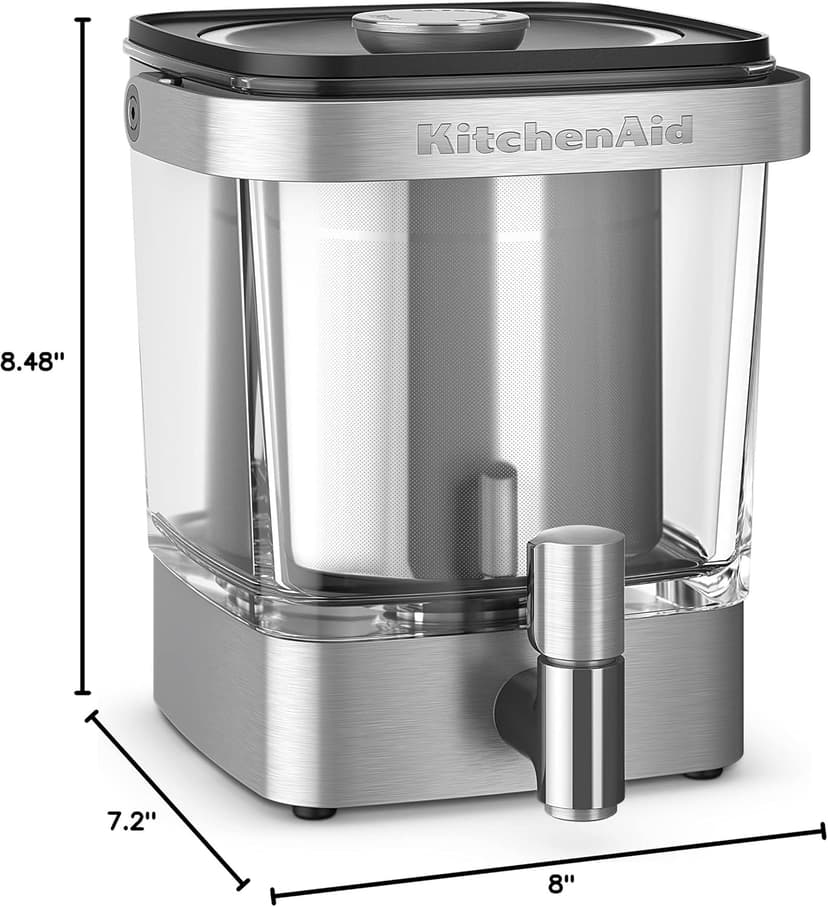 KitchenAid KCM5912SX Cold Brew Coffee Maker 38 Ounce Brushed Stainless Steel