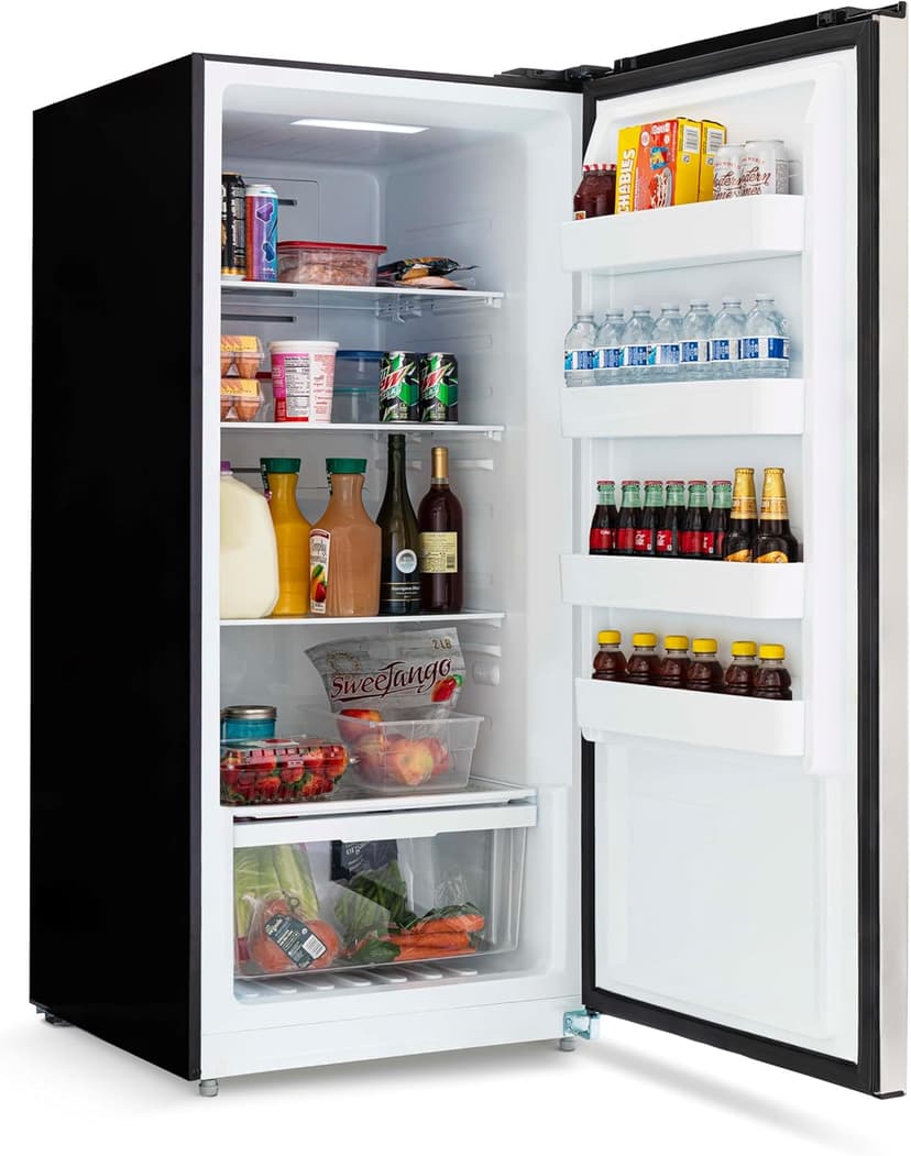 Newair 13.8 cu. ft. Upright Freezer, Fridge Freezer Convertible, Garage Ready Refrigerator, Frost Free Freezer with Door Alarm, Stand up Deep Freezer, Garage Freezer with LED Light