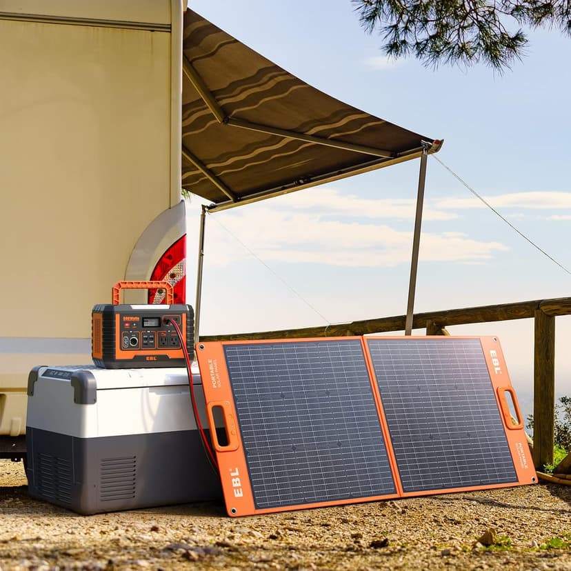 EBL Portable Power Station 500, 110V/500W Solar Generator(Surge 1000W), 519.4Wh Backup Lithium Battery for Outdoor Home Emergency