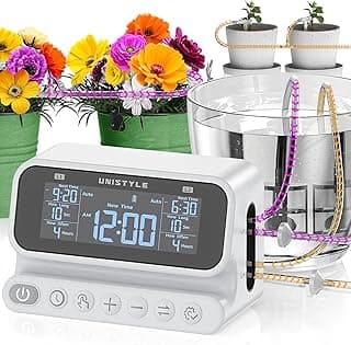 [2026 Upgrade] 2 Zone Automatic Plant Waterer for Indoor Holiday, Unistyle Drip Irrigation System with Programmable Vacation Timer, Watering Devices for 30 Potted Plants, Grey, Easter Gifts