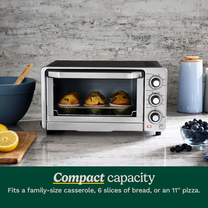 Cuisinart TOB-40N Custom Classic Toaster Oven Broiler, Brushed Stainless and Black