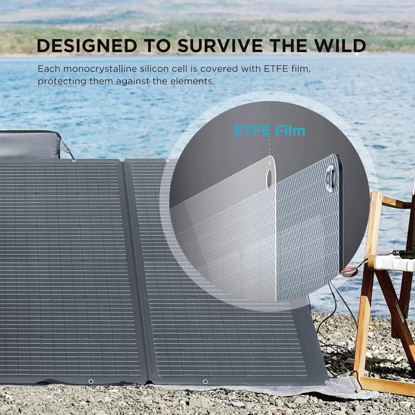 EF ECOFLOW Solar Generator 120V/3.6KWh DELTA Pro with 400W Portable Solar Panel, 23% High Efficiency, 5 AC Outlets, 3600W Portable Power Station for Home Backup Outdoors Camping RV Emergency