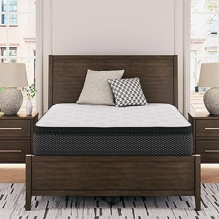Signature Design by Ashley Limited Edition Pillow Top 13 Inch Pillow Top Hybrid Mattress with Gel Memory Foam and Edge Support for Cool Sleep and Pressure Relief, Full