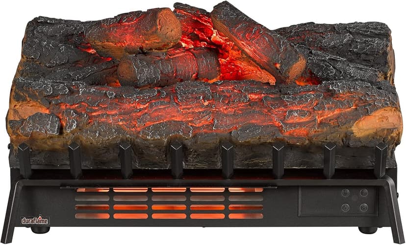 duraflame Electric Log Set 1,000 Sq Ft Heater, Faux Logs Insert with Infrared Flames for Existing Fireplaces, Remote Control Included