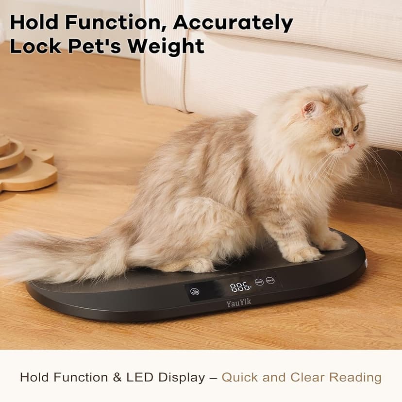 YAUYIK Digital Baby Scale with Smart Hold Function, Multifunctional Infant Scale, Large Pet Scale for Newborn Puppy, Cat and Small Animals - Up to 88lbs, Nest-Shaped Design, 150cm Soft Tape