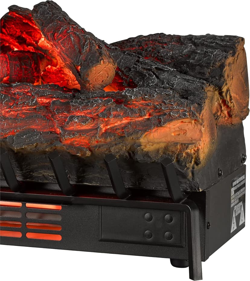 duraflame Electric Log Set 1,000 Sq Ft Heater, Faux Logs Insert with Infrared Flames for Existing Fireplaces, Remote Control Included