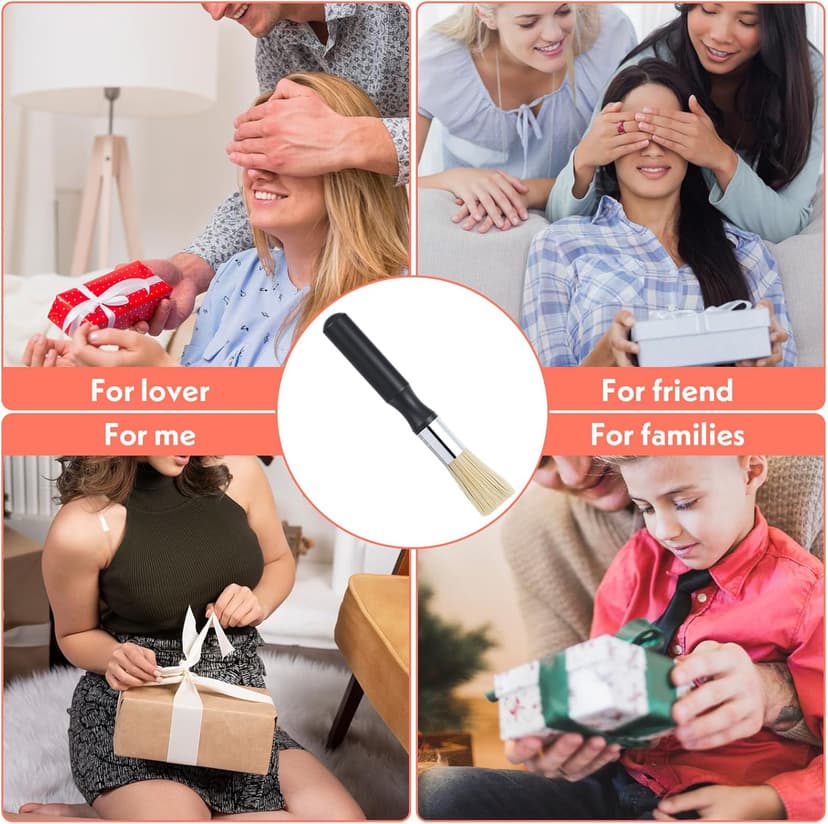 Coffee Grinder Cleaning Brush,Barista Brush with Natural Boar Bristles Black Handle Espresso Machine Tools Professional Equipment for Barista Home Kitchen