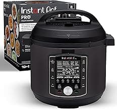 Instant Pot Pro (8 QT) 10-in-1 Pressure Cooker, Slow Cooker, Rice/Grain Cooker, Steamer, Sauté, Sous Vide, Yogurt Maker, Sterilizer, and Warmer, Includes App With Over 800 Recipes, Black