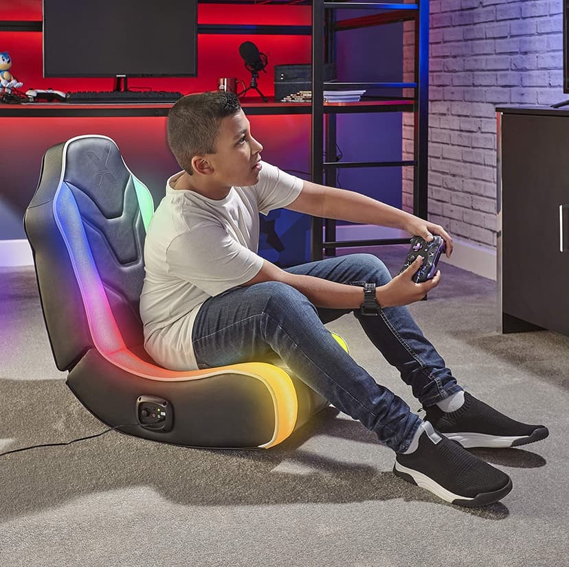 X-Rocker Chimera RGB 2.0 Stereo Audio Gaming Chair with Vibrant LED Light (Electronic Games)