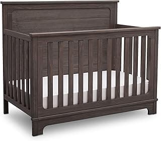 Delta Children Simmons Kids Slumbertime Monterey 4-in-1 Convertible Crib, Rustic Grey