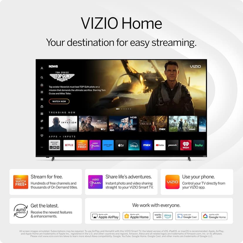 VIZIO 75-inch Quantum Pro 4K QLED 120Hz Smart TV with 1,000 nits Brightness, Dolby Vision, Local Dimming, 240FPS 1080p PC Gaming, WiFi 6E, Apple AirPlay, Google Cast Built-in (VQP75C-84, 2023)