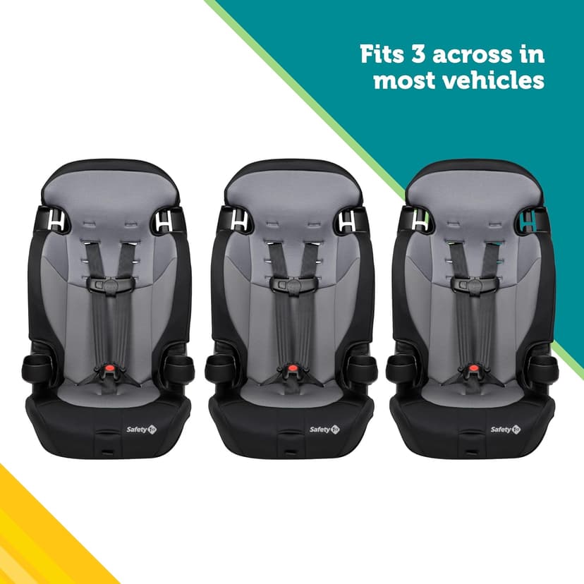Safety 1st Grand 2-in-1 Booster Car Seat, Converts from High Back to Belt-Positioning Booster, High Back Seat for Kids 40-65, and Belt-Positioning 40-100 Pounds, Black Sparrow