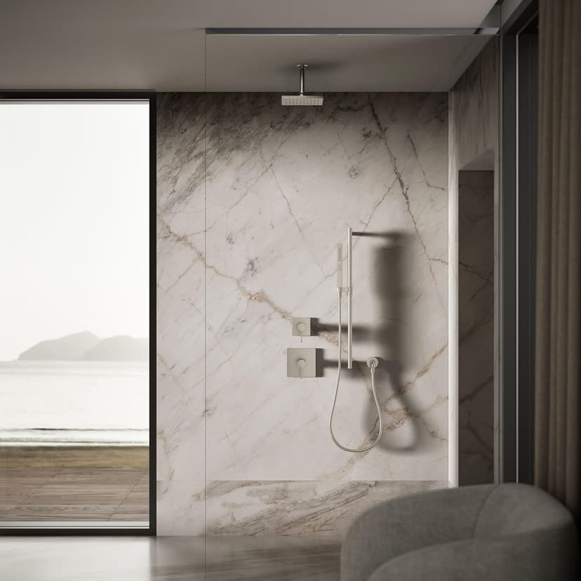 Kohler 26148-BN Honesty® 8" single-function rainhead, 2.5 gpm, Vibrant Brushed Nickel