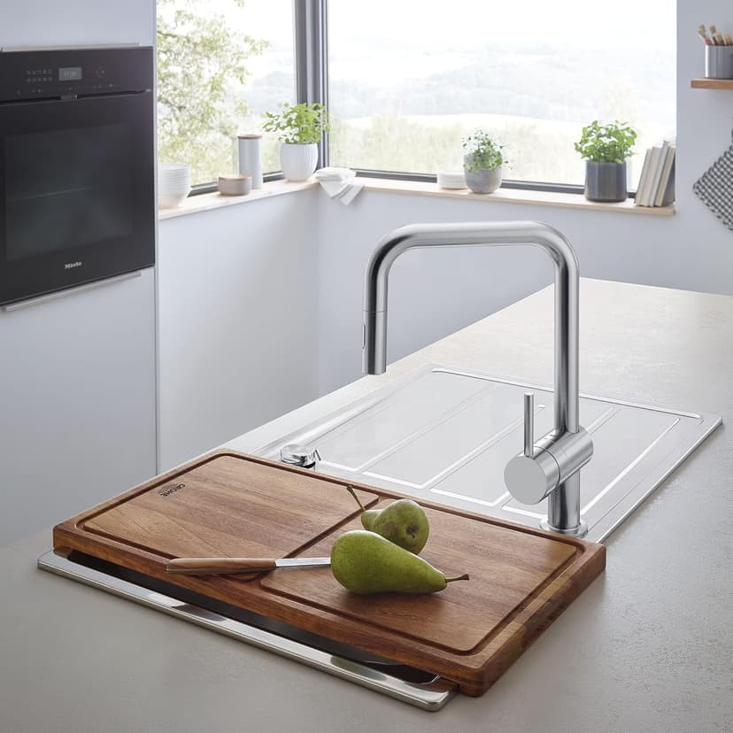 GROHE 32319003 Minta Pull-Down U Kitchen Faucet Chrome