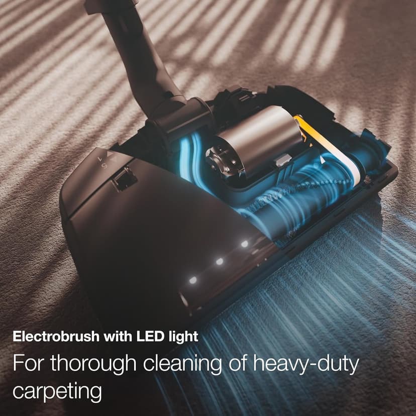 Miele Complete C3 Marin Bagged Canister Vacuum Cleaner with Electrobrush Floorhead, Suitable for Carpets and Hard Floors, in Marine Blue