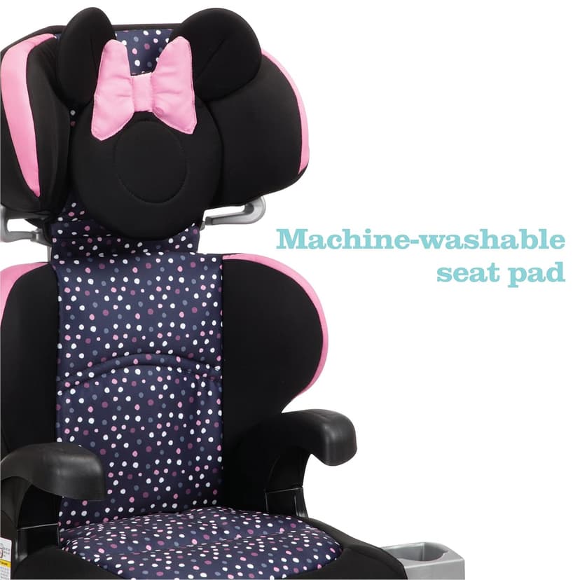 Disney Baby Pronto Booster Car Seats, Belt-Positioning, Booster Seats for Cars 40-100 lbs, Minnie Dot Party