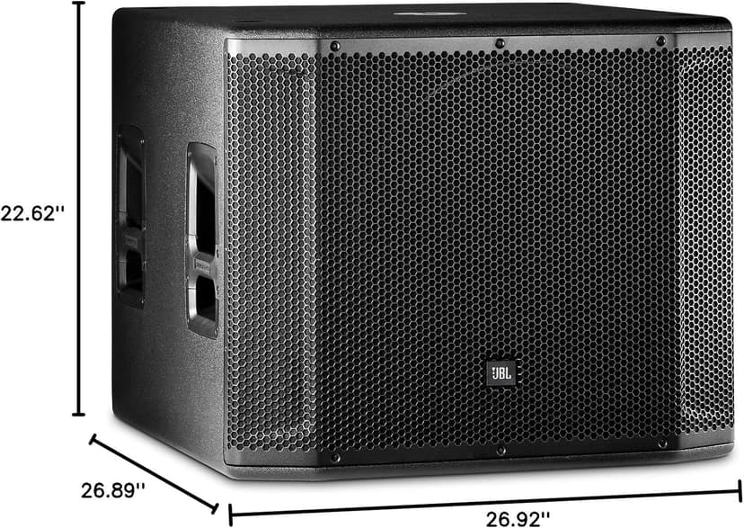 JBL Professional SRX818SP Portable, Active, Amplified, Powered 18 Inch Subwoofer System. 1000 Watt Peak Crown Amplifier. DJ, PA, Stage. Black