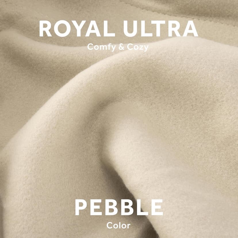 Sunbeam Royal Ultra Fleece Heated Electric Blanket King Size, 90" x 100", 12 Heat Settings, 12-Hour Auto Shut-Off, Machine Washable, Pebble Beige