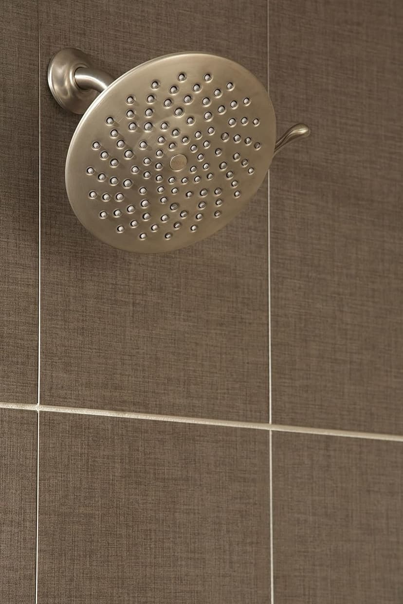 Moen Velocity Brushed Nickel Two-Function Rainshower 8-Inch Shower Head with Immersion Technology for a High-Pressure Rinse, S6320BN