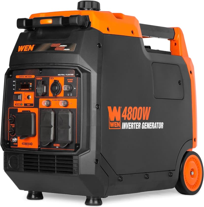 WEN 4800-Watt Portable Inverter Generator, RV-Ready, Quiet and Lightweight with Fuel Shut Off (56477i)