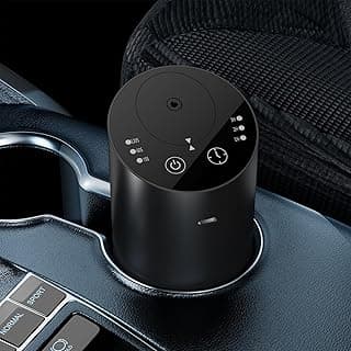 Waterless Car Diffuser, Waterless Diffusers for Essential Oils with Timer & No Leakage Tech, Super Quiet Cordless Aromatherapy Essential Oil Diffuser Battery Operated for Car, Room, Office