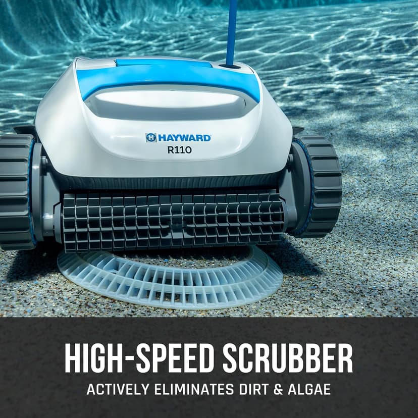 Hayward The Pool Cleaner R110 Robotic Cleaner (2024 New) - Top Loading Easy Clean Basket, Smart Navigation, Programmable Timer, Fine/Ultra Fine Filters for In-Ground and Above Ground Pools up to 33ft