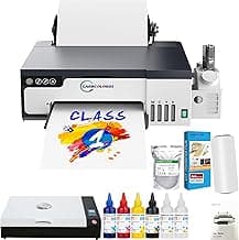 DTF Printer A4 High-Speed Transfer Machine with White Ink Mixing System and Roll Feeder for DIY T-Shirts(DTF Printer+Oven+6 * 250ml Ink+Roll Films+ DTF Powder)