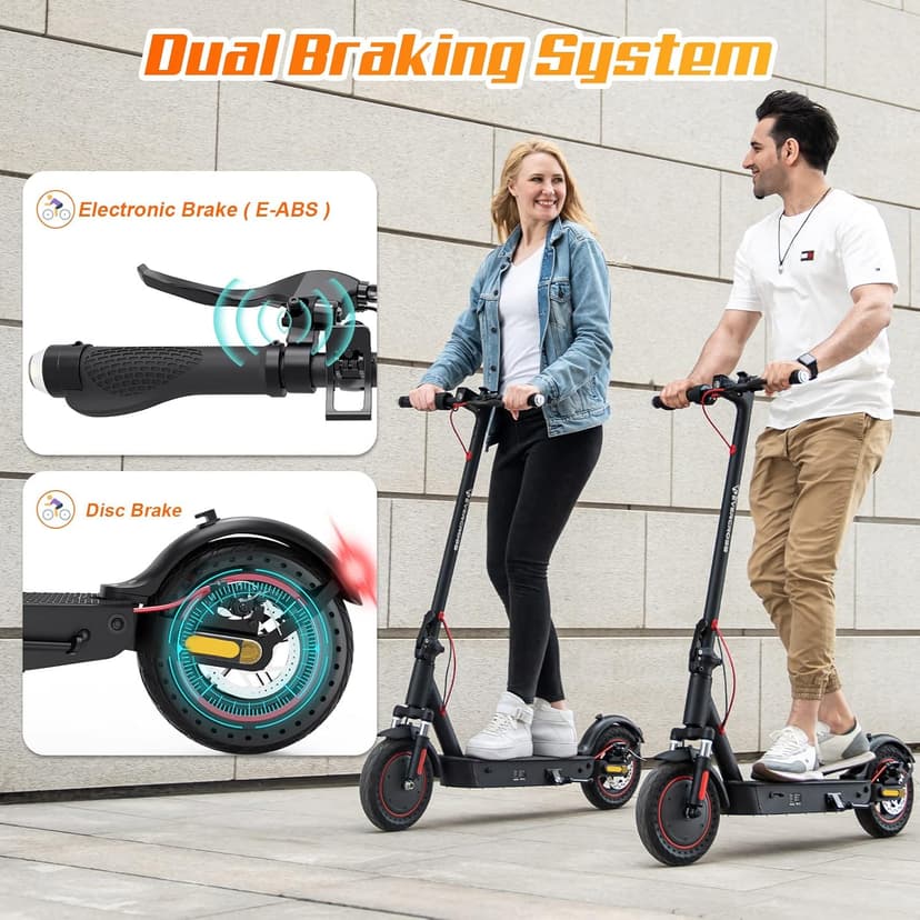 EVERCROSS Electric Scooter, 350W/500W Electric Scooter Adults, 8.5"/10" Tires, Up to 19/22 Miles Range, 19 MPH Lightweight E-Scooter with Dual Shock Absorption
