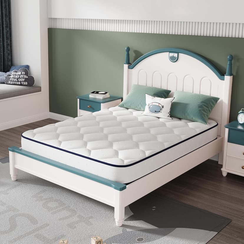 Novilla 8 inch Twin Mattress for Kids,Foam and Spring Hybrid Mattresses Twins for Comfortable Sleep,Steel Coils for Durable Support,CertiPUR-US Certified Foam,Youth/Guest Rooms,Twin Mattress in a Box