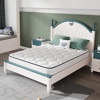 Novilla 8 inch Twin Mattress for Kids,Foam and Spring Hybrid Mattresses Twins for Comfortable Sleep,Steel Coils for Durable Support,CertiPUR-US Certified Foam,Youth/Guest Rooms,Twin Mattress in a Box