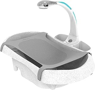 The First Years Rain Shower Baby Bath Tub Set - Includes Convertible Bath Tub and Sling with Soothing Spray - Baby Bath Seat and Spa for Newborn to Toddler - Baby Bath Essentials