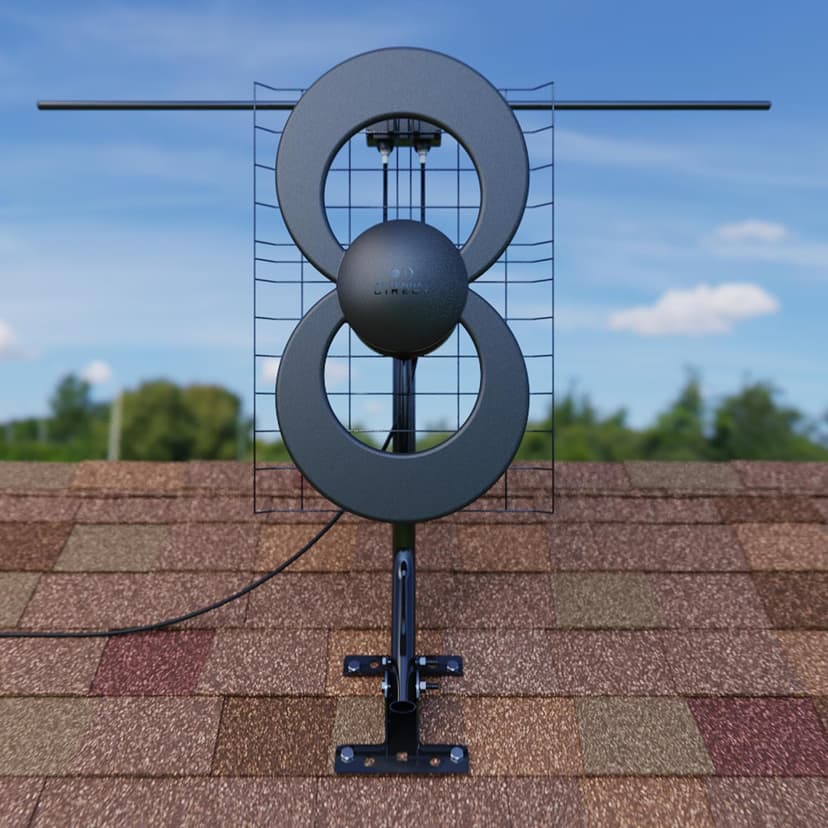 Antennas Direct ClearStream 2V Indoor Outdoor TV Antenna UHF VHF Multi-Directional, 60+ Mile Range, 4K 8K UHD, NEXTGEN TV – w/Reflector, 20-inch Mast