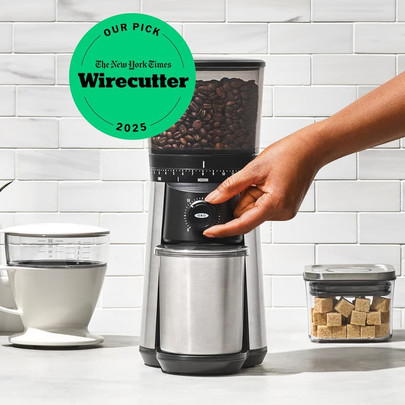 OXO Brew Conical Burr Coffee Grinder , Silver