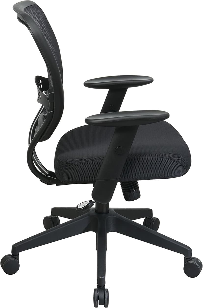 SPACE Air Grid Mid-Back Swivel Chair, Black, 20-1/2 x 19-1/2 x 42h