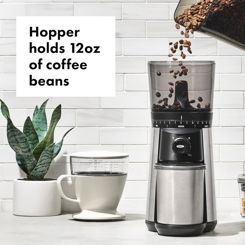OXO Brew Conical Burr Coffee Grinder , Silver