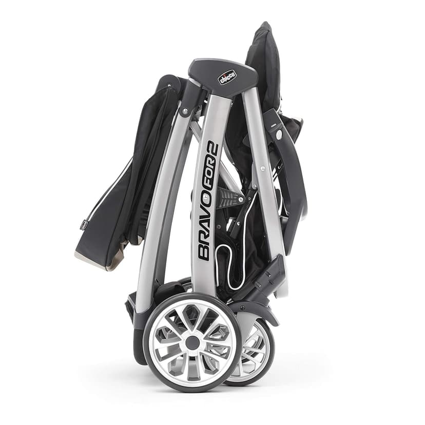 Chicco BravoFor2 Standing/Sitting Double Stroller - Iron | Black/Grey
